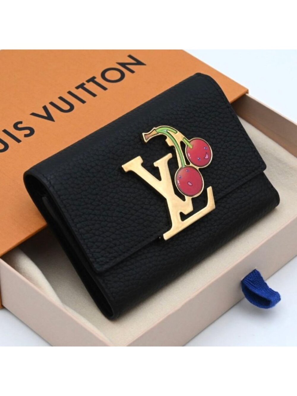 Louis Vuitton Portefeuille Capucines Compact Takashi Murakami Trifold Wallet